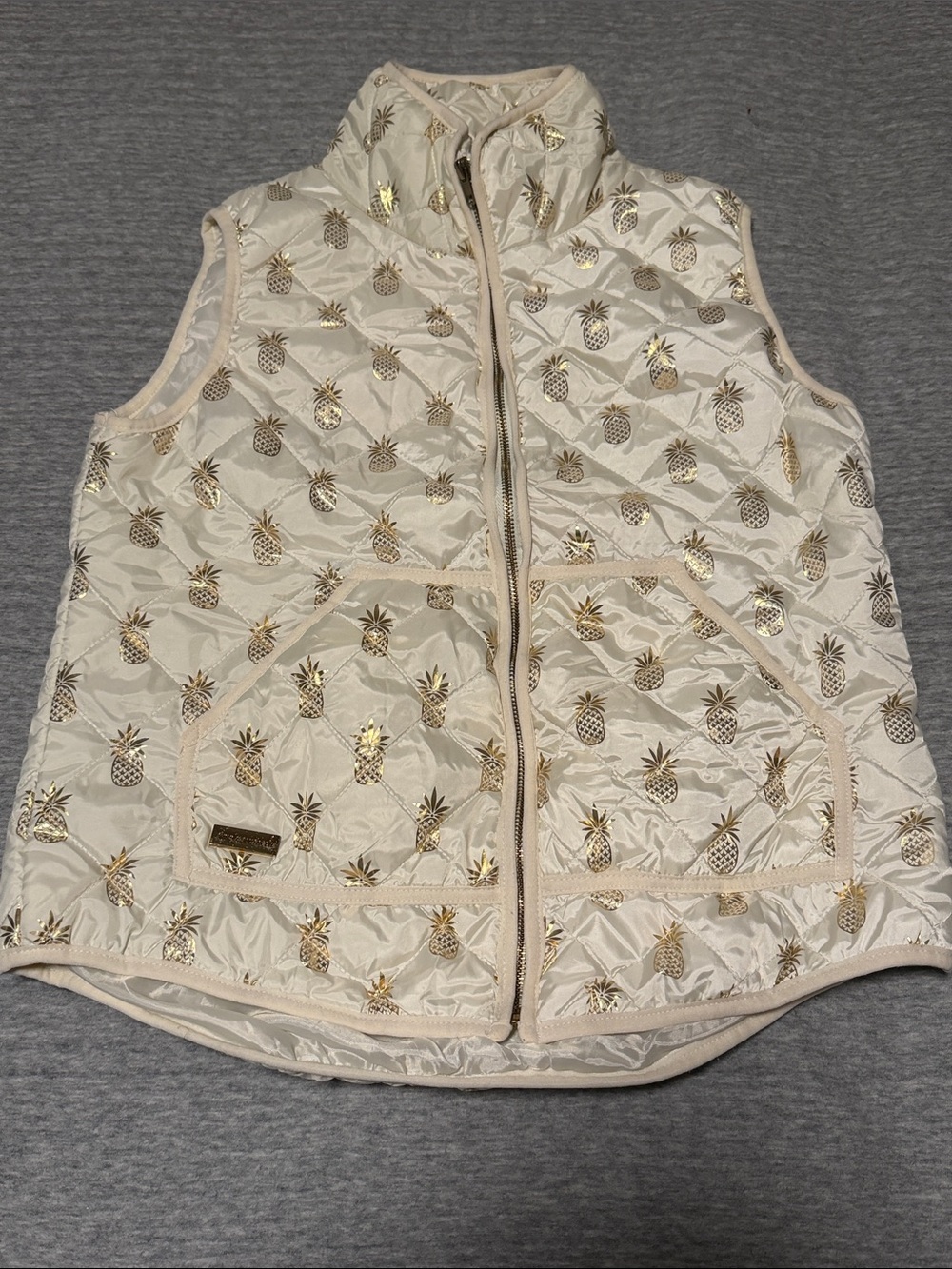 Simply Southern Quilted Pineapple Vest Size M